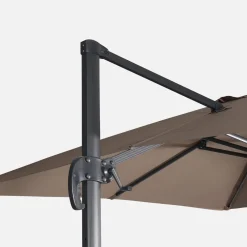 Ombrellone rettangolare eccentrico, 3x4m + piastre di zavorra 50x50cm