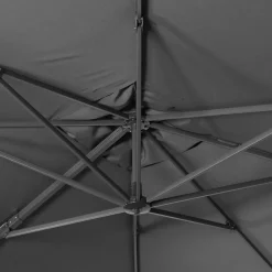 Ombrellone rettangolare eccentrico, 3x4m + piastre di zavorra 50x50cm