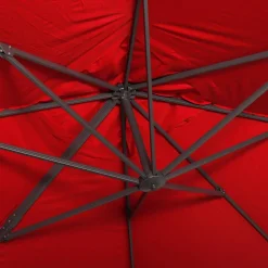 Ombrellone rettangolare eccentrico, 3x4m + piastre di zavorra 50x50cm