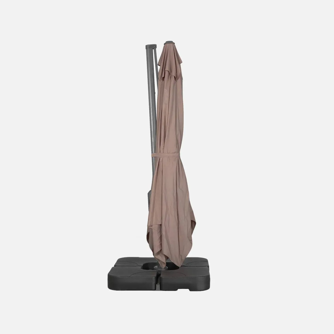 Ombrellone rettangolare eccentrico, 3x4m + base 50x50cm