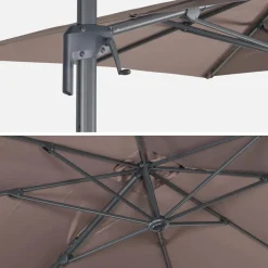Ombrellone rettangolare eccentrico, 3x2m