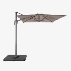 Ombrellone rettangolare eccentrico, 2x3m + base 50x50cm