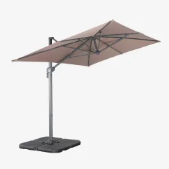 Ombrellone rettangolare eccentrico, 2x3m + base 50x50cm