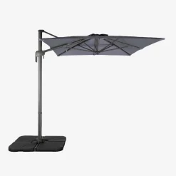 Ombrellone rettangolare eccentrico, 2x3m + base 50x50cm