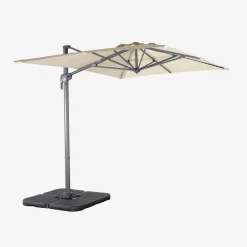 Ombrellone rettangolare eccentrico, 2x3m + base 50x50cm