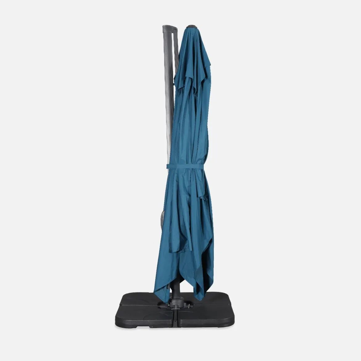 Ombrellone rettangolare eccentrico, 3x4m + base 50x50cm