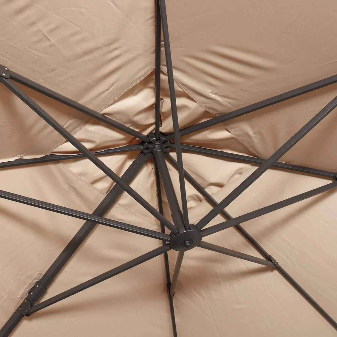 Ombrellone rettangolare eccentrico, 3x4m + base 50x50cm