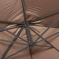 Ombrellone rettangolare eccentrico, 3x4m + base 50x50cm