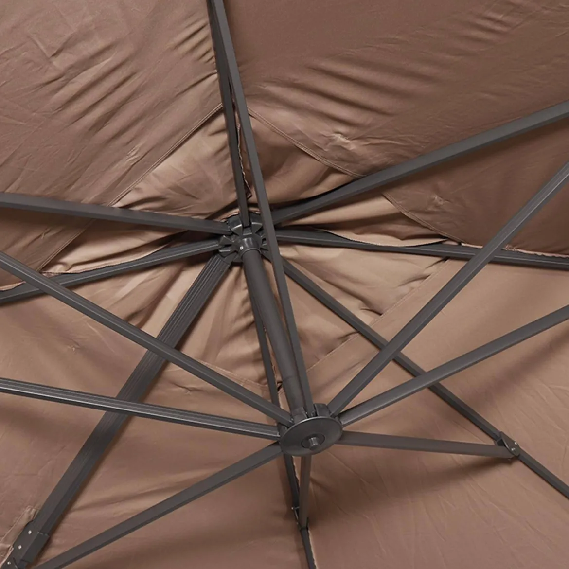 Ombrellone rettangolare eccentrico, 3x4m + base 50x50cm