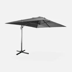Ombrellone rettangolare, 3x4m + base