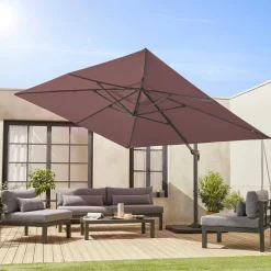 Ombrellone rettangolare, 3x4m + base