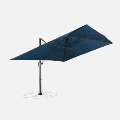 Ombrellone rettangolare, 3x4m + base