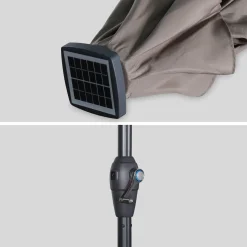 Ombrellone rotondo con LED, Ø2,7m