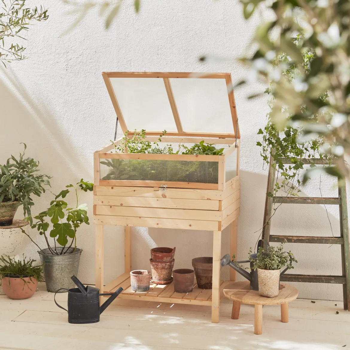 Orto rialzato in legno 80x60x109cm