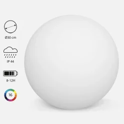 Palla luminosa a LED senza fili, per interni/esterni, 16 colori