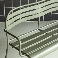 Panca da giardino in acciaio, 2 posti