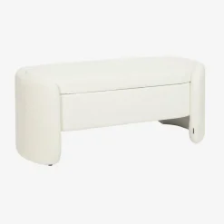 Panca contenitore, fondo letto contemporaneo in tessuto