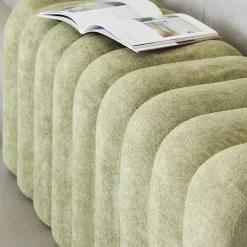 Panca, fine letto contemporaneo tessuto