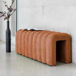 Panca, fine letto contemporaneo tessuto