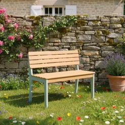 Panchina da giardino per bambini in legno di acacia, 2 posti