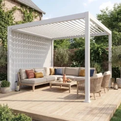 Pannello a lamelle orientabili 3m per pergola bioclimatica in alluminio