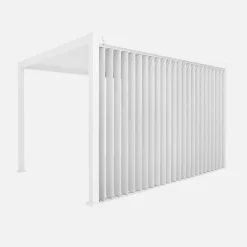 Pannello verticale a lamelle orientabili 4m per pergola bioclimatica in alluminio 4x3m Triomphe