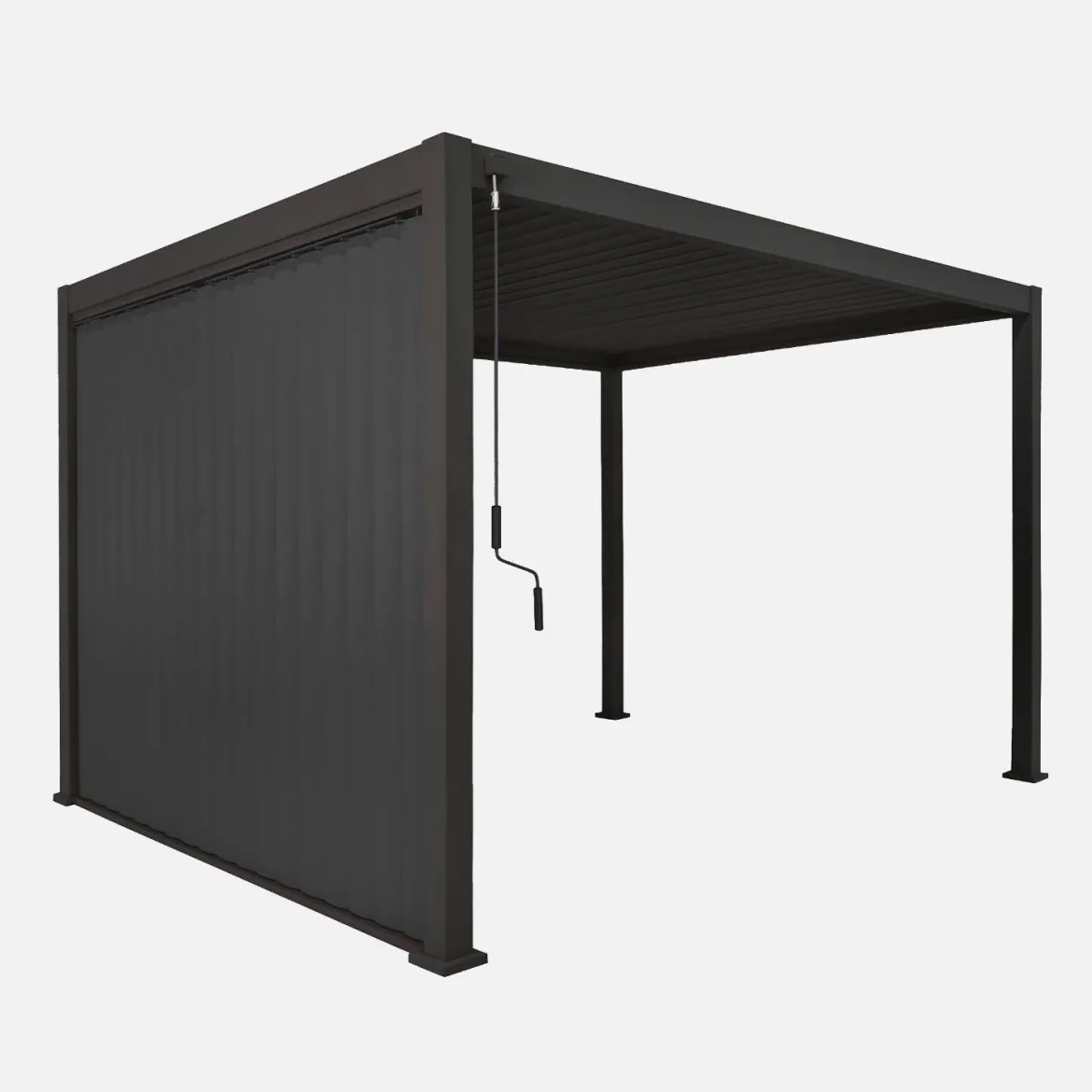 Pannello a lamelle orientabili 3m per pergola bioclimatica in alluminio