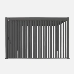 Pannello verticale a lamelle orientabili 4m per pergola bioclimatica in alluminio 4x3m Triomphe
