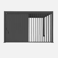 Pannello verticale a lamelle orientabili 4m per pergola bioclimatica in alluminio 4x3m Triomphe
