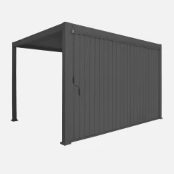 Pannello verticale a lamelle orientabili 4m per pergola bioclimatica in alluminio 4x3m Triomphe
