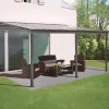 Pergola a parete 3x5 m in alluminio con grondaia