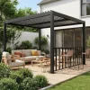Pergola bioclimatica 3x4m in alluminio e acciaio + bar 3m