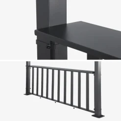 Pergola bioclimatica 3x4m in alluminio e acciaio + bar 3m