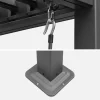 Pergola bioclimatica 3x4m in alluminio e acciaio + 3 persiane 1.3m con lamelle orientabili