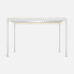 Pergola bioclimatica elettrica 3x4m in alluminio con illuminazione a LED