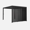 Pergola bioclimatica in alluminio 3x4m + 3 persiane verticali 1,3m