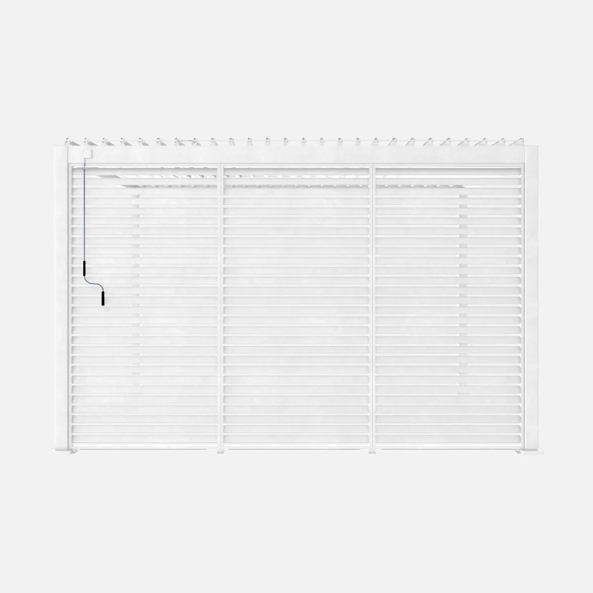 Pergola bioclimatica 3x4 in alluminio + 3 persiane da 1.3m
