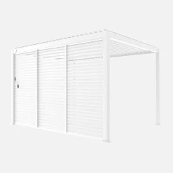 Pergola bioclimatica 3x4 in alluminio + 3 persiane da 1.3m
