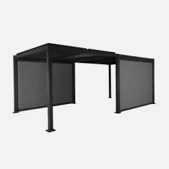 Pergola bioclimatica 3x6m + 2 tende 3m