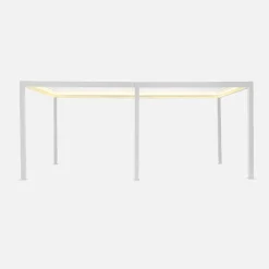 Pergola bioclimatica 3x6m elettrica in alluminio con illuminazione a LED