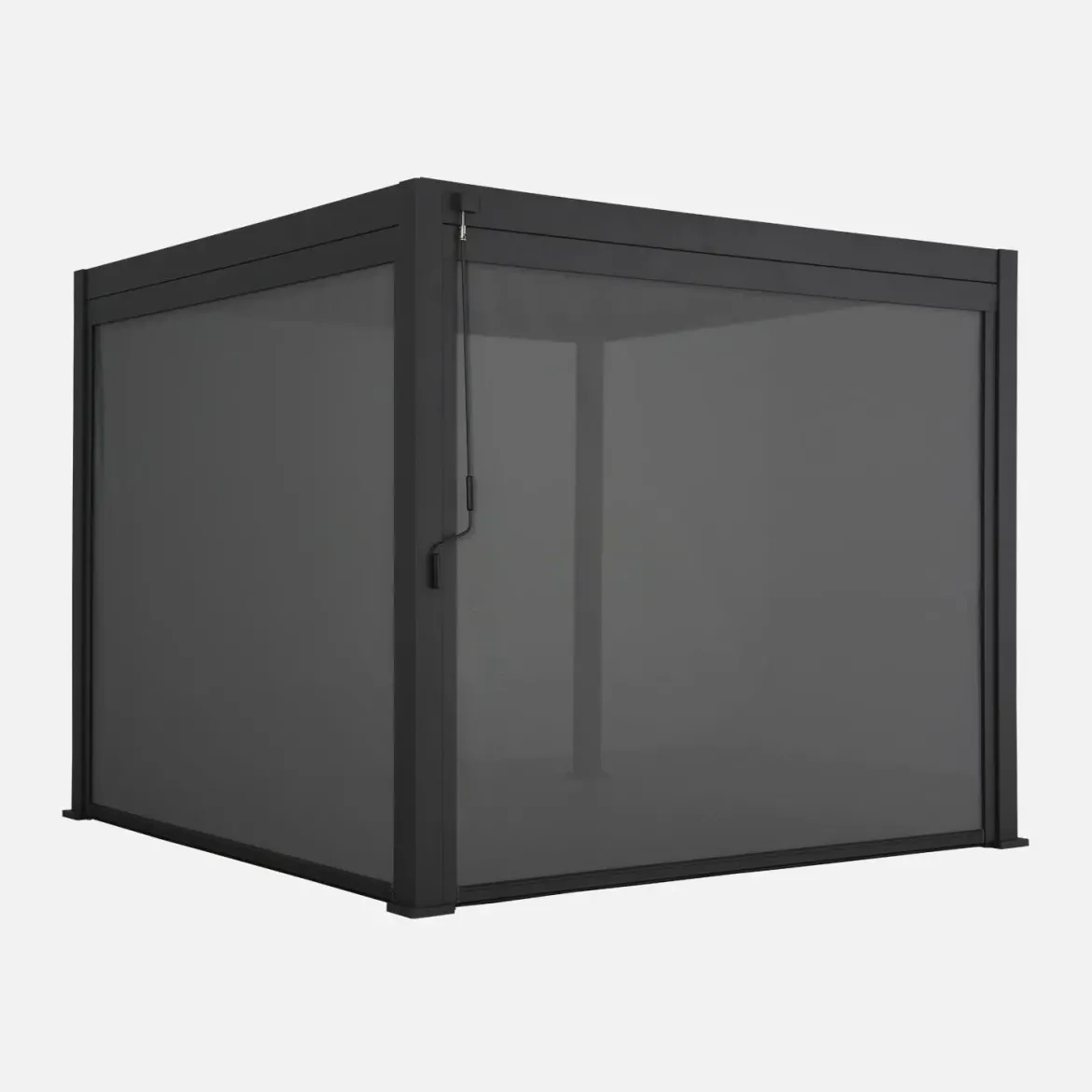 Pergola bioclimatica 3x3m in alluminio V2 + 2 tende da 3m