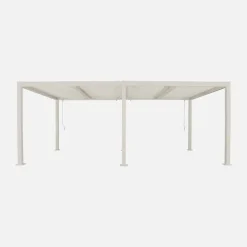 Pergola bioclimatica 3x6m in alluminio e acciaio, lamelle orientabili