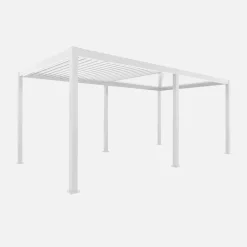 Pergola bioclimatica 3x6m in alluminio, lamelle orientabili