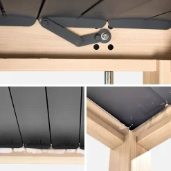 Pergola bioclimatica 3x4m in alluminio, lamelle orientabili