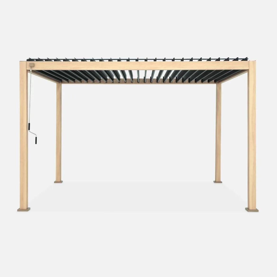 Pergola bioclimatica 3x4m in alluminio, lamelle orientabili