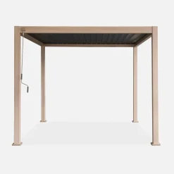 Pergola bioclimatica 3x3m in alluminio con lamelle orientabili
