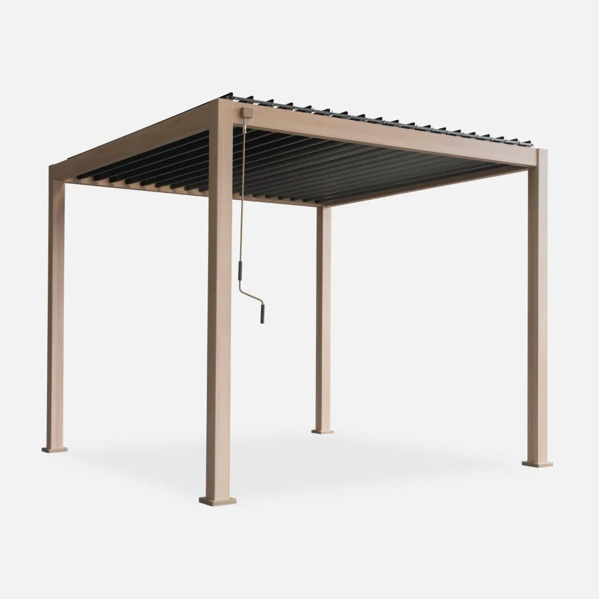 Pergola bioclimatica 3x3m in alluminio con lamelle orientabili