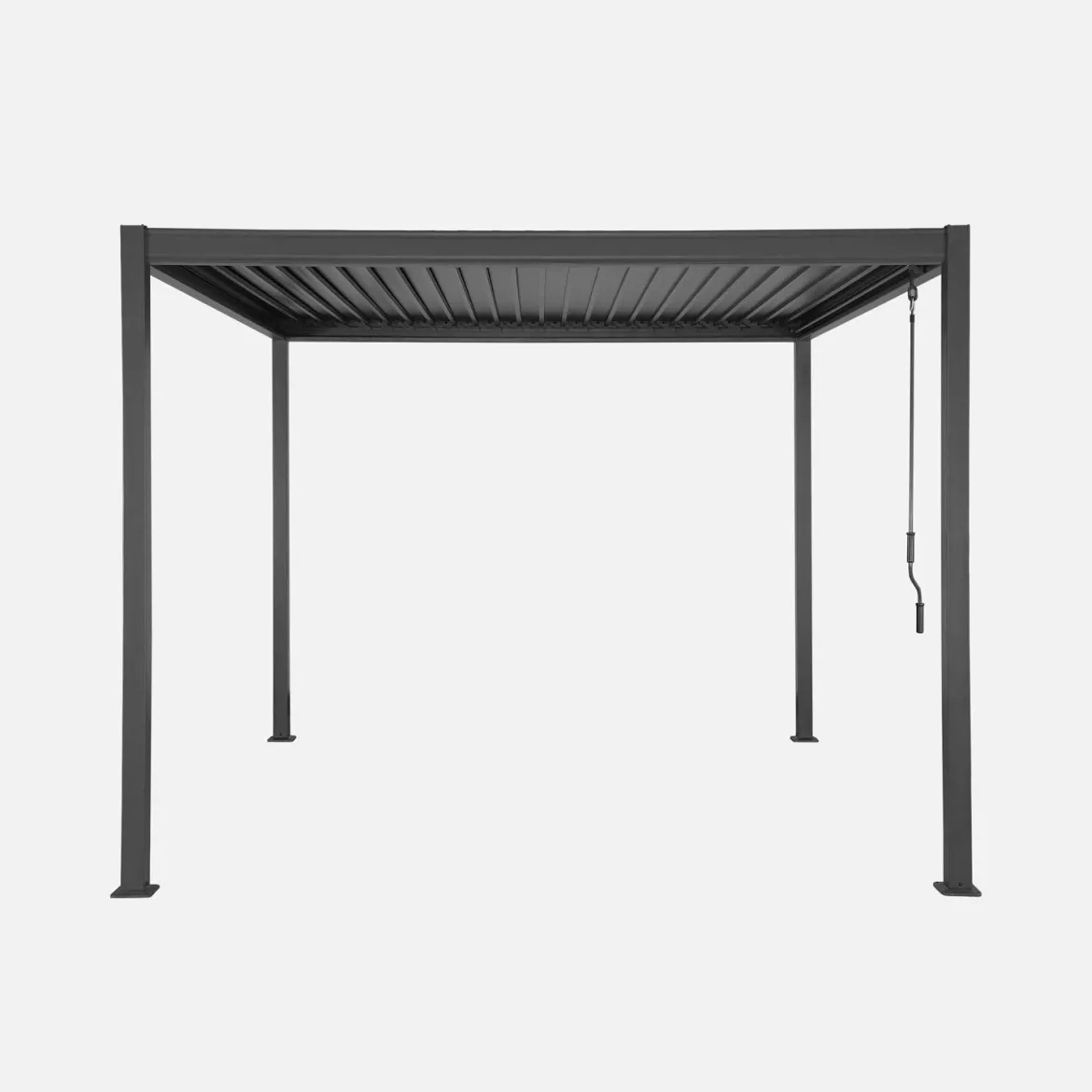 Pergola bioclimatica 3x3m in alluminio e acciaio con lamelle orientabili
