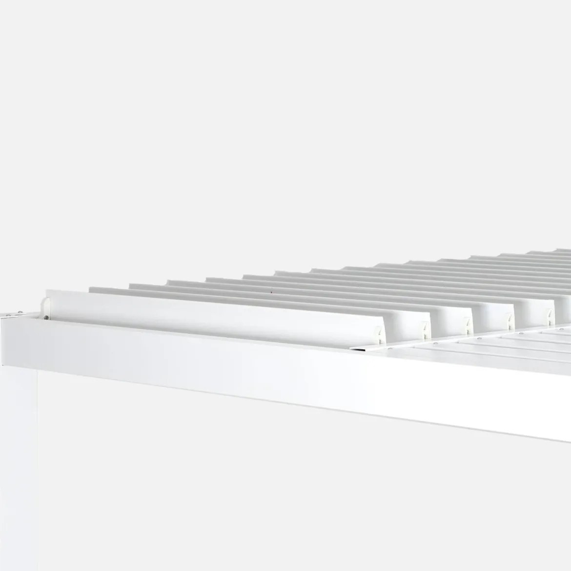 Pergola bioclimatica 3x3m in alluminio e acciaio + tenda 3m