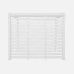 Pergola bioclimatica 3x3m in alluminio con lamelle orientabili V2 + 3 persiane